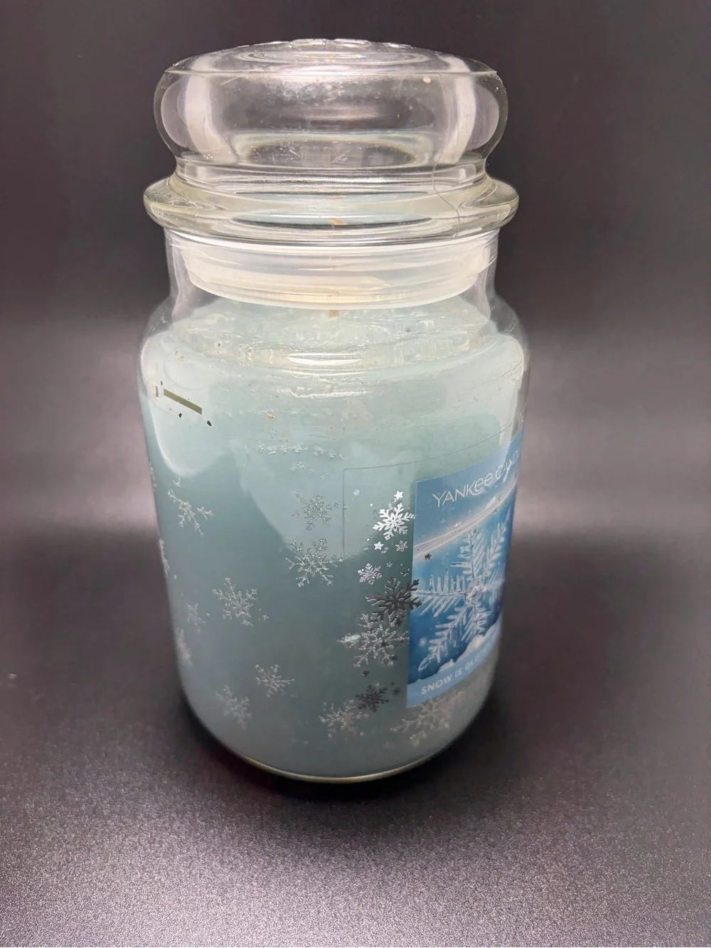 Yankee Candle Snow Is Glistening 22 oz Large Jar Snowflake Winter Discontinued